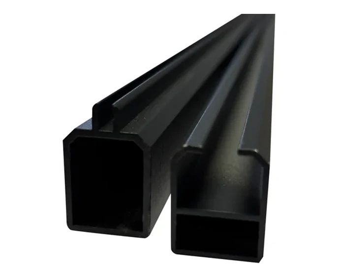 Set of top and bottom finishing profiles for WPC fence
