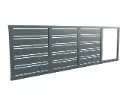 Sliding gate with aluminum profiles complete set with automation