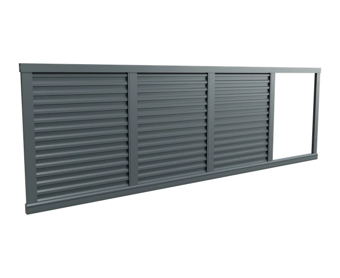 Sliding gate with aluminum slats H-series complete set with automation