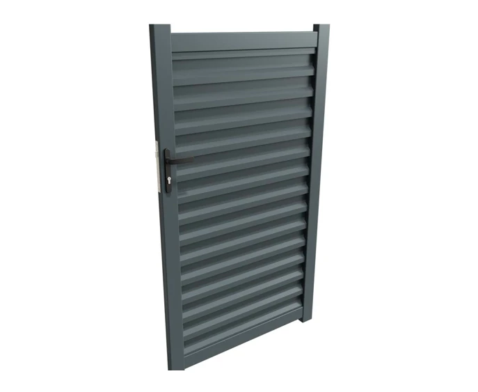 Pedestrian gate with aluminum slats H-series
