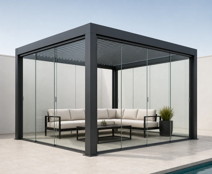 Frameless Sliding Glass System (10 mm Tempered Glass)