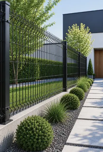 3D Welded Mesh Fence Panel Ø4 mm, RAL 7016 / RAL 6005 