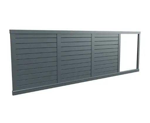 Sliding gate with aluminum profiles R-series complete set with automation