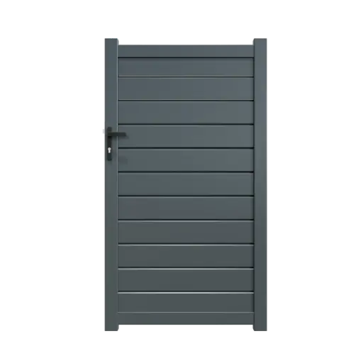 Pedestrian gate with aluminum profiles R-series