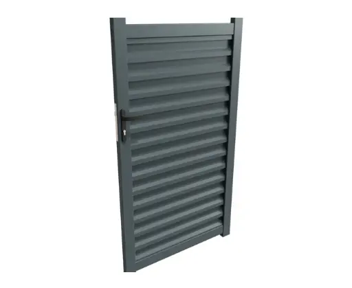Pedestrian gate with aluminum slats H-series