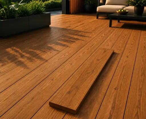 [101063] Thermo pine decking board, 26 × 115 × 3600 mm