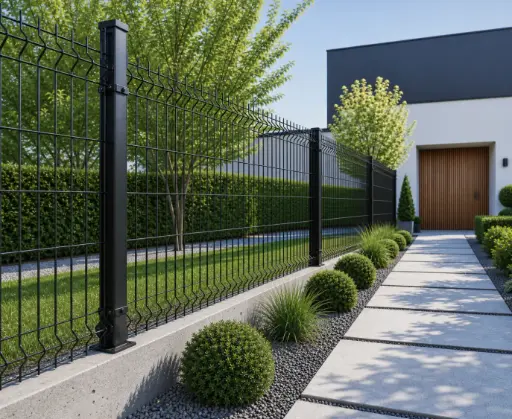 3D panel fence Ø5 mm, 2.50 m, RAL 7016 + 6005 